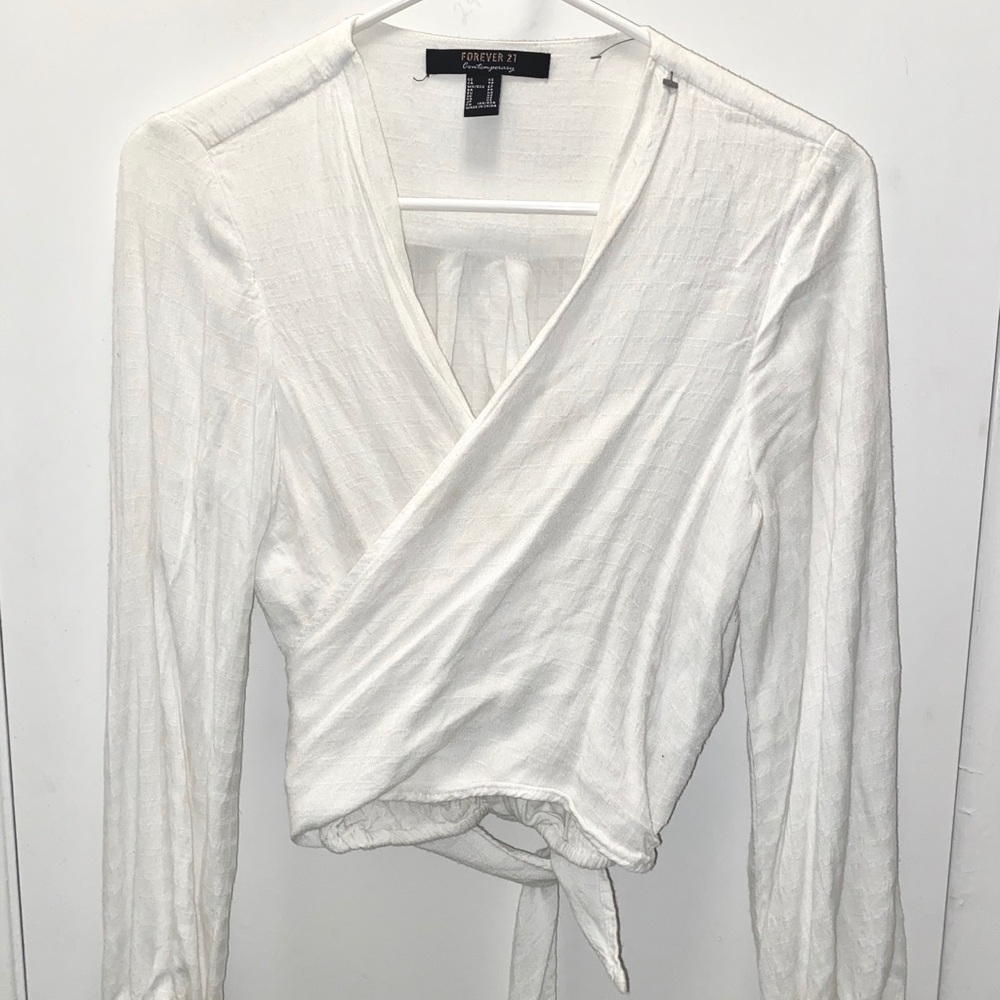 forever 21 front wrap crop top